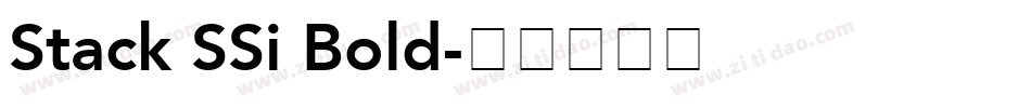 Stack SSi Bold字体转换